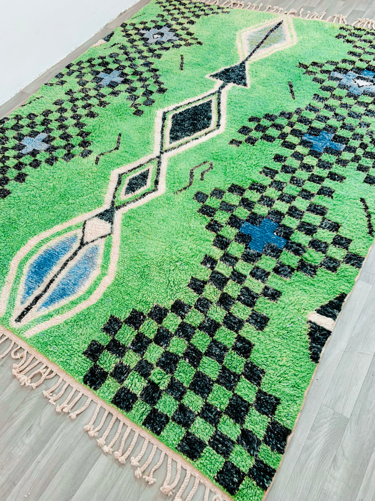 Moroccan Green Berber Area Rug