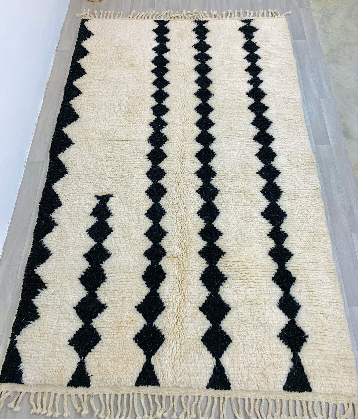 Black and White Moroccan rug
