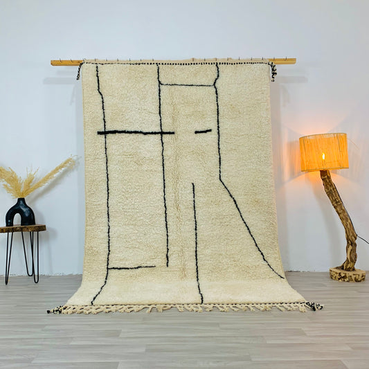 Black and White Berber rug