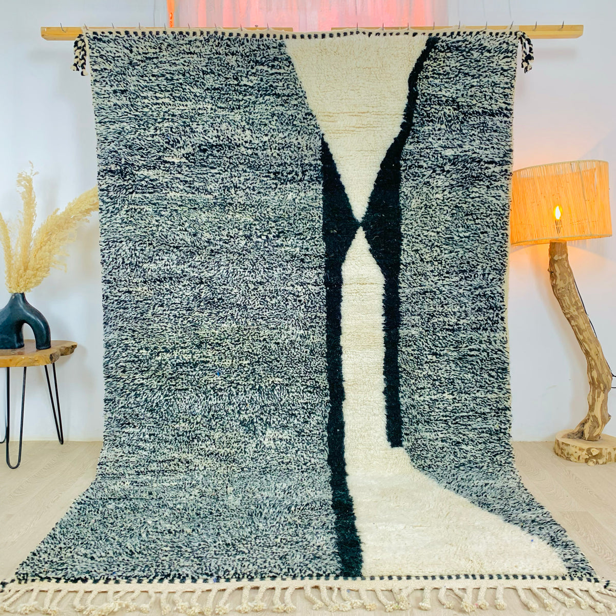 Black and White Berber rug