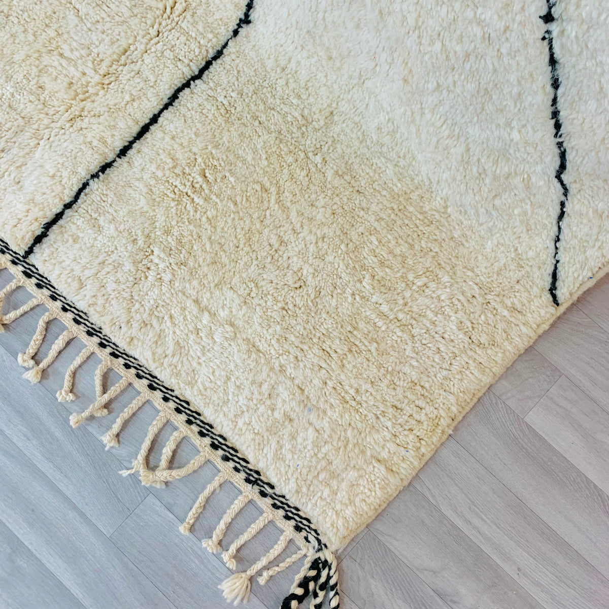 Black and White Berber rug