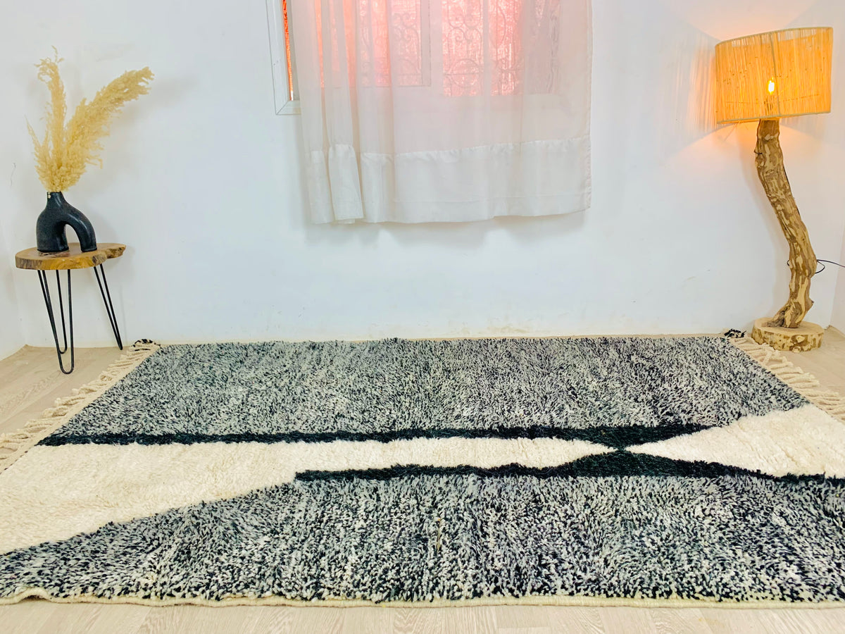 Black and White Berber rug