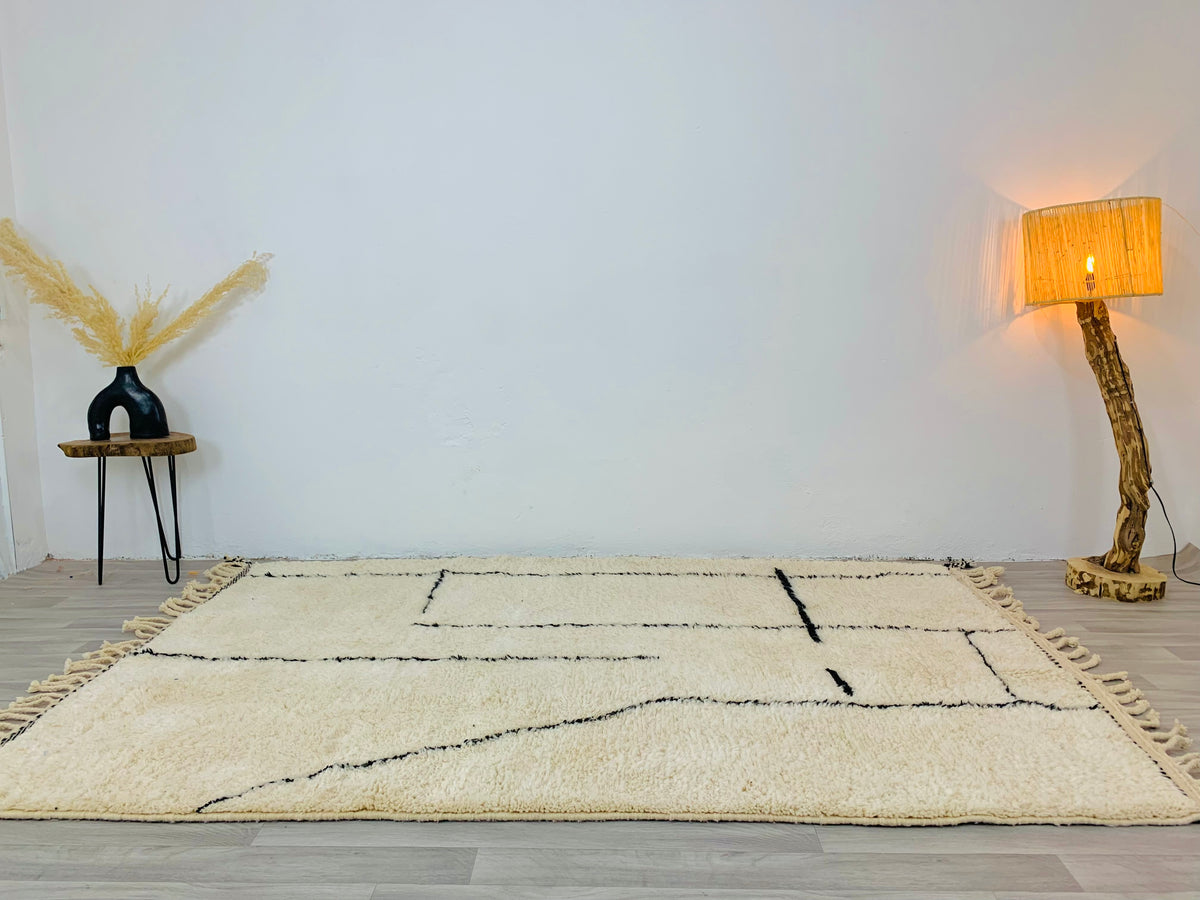 Black and White Berber rug