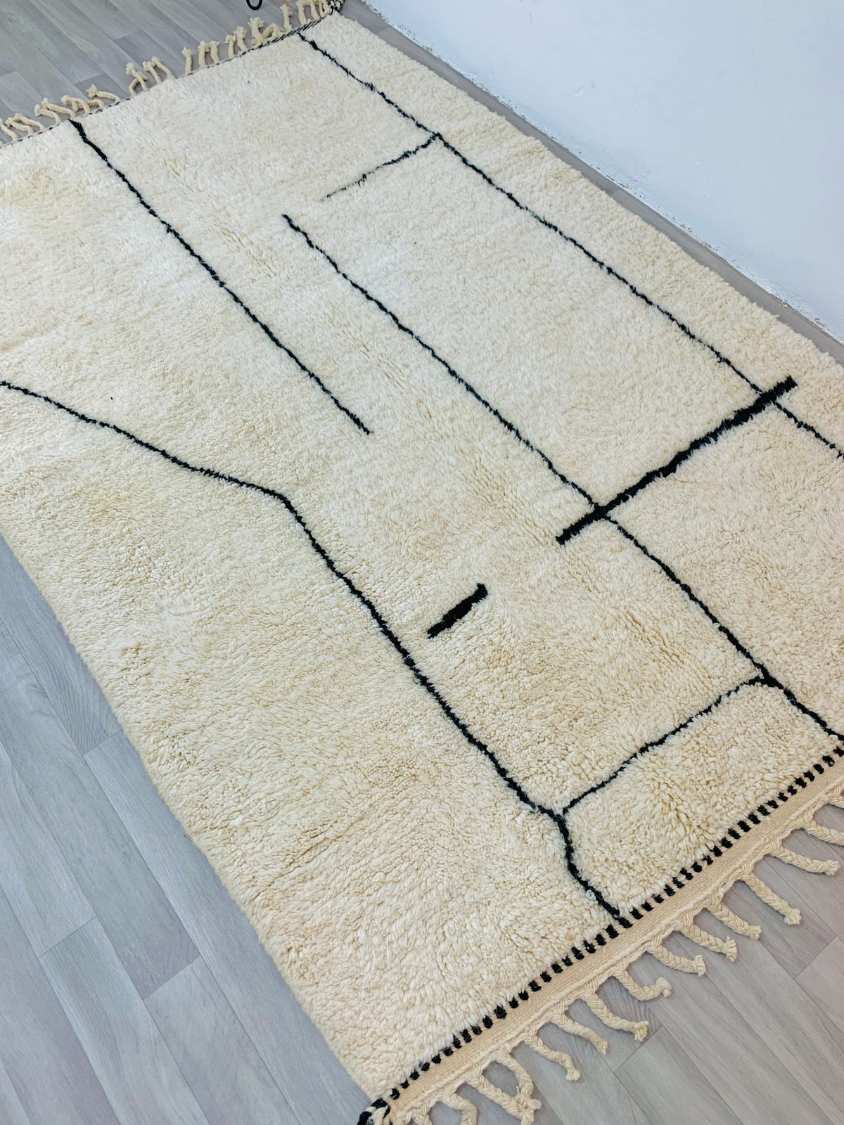 Black and White Berber rug