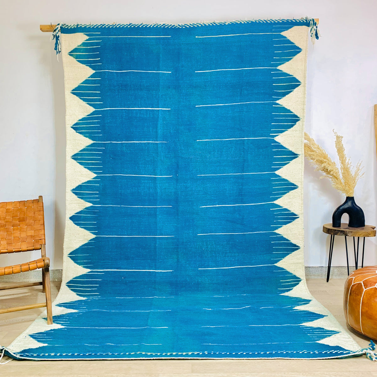 Moroccan Berber Rug, Flatweave Blue rug