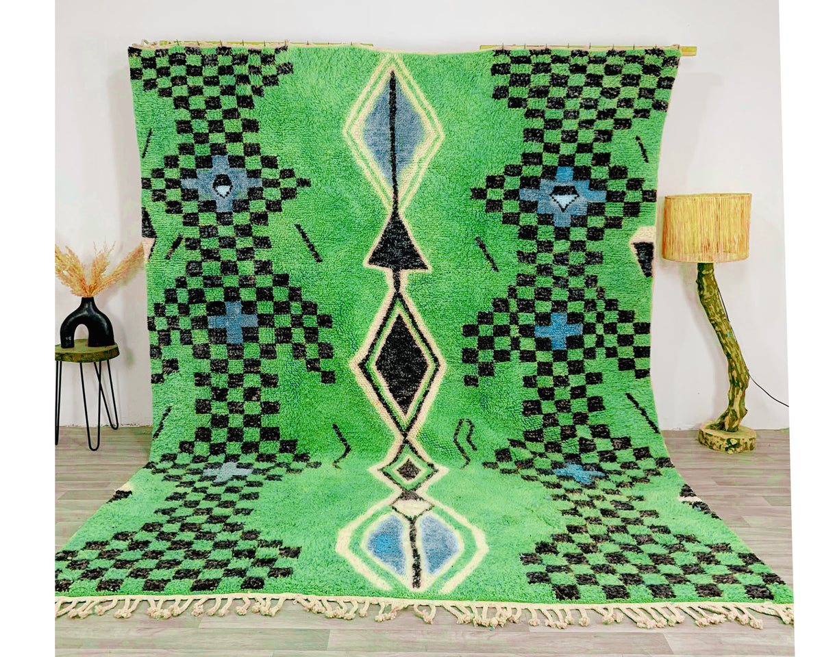 Moroccan Green Berber Area Rug