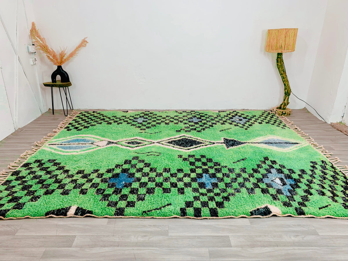 Moroccan Green Berber Area Rug