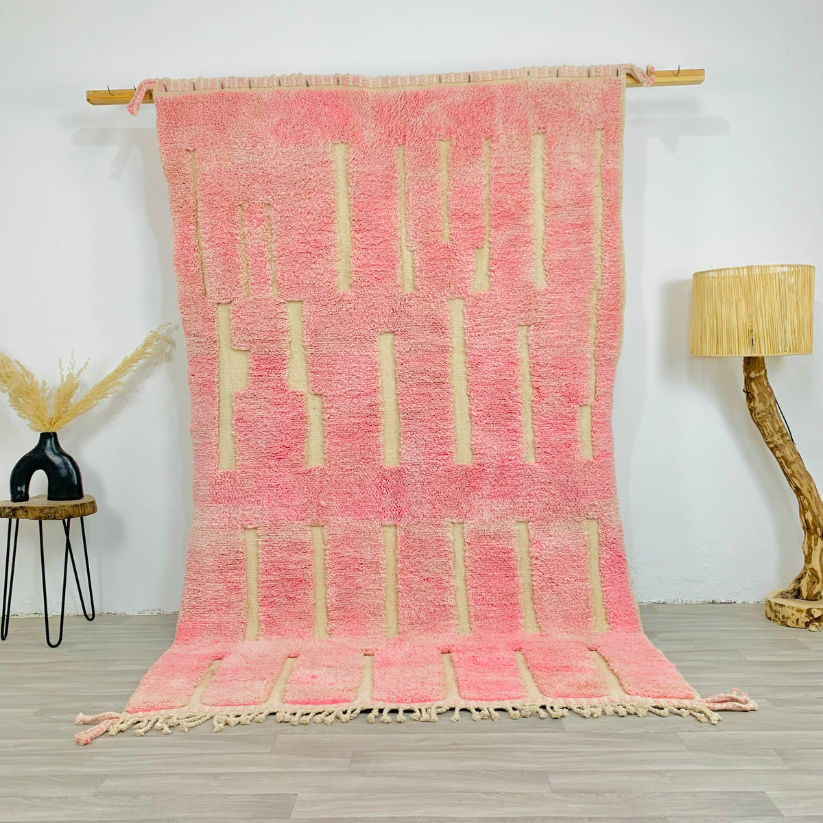 Moroccan Pink Hand-tufted Berber Rug